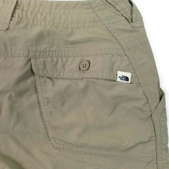 The North Face Convertible Capri Khaki Tan Outdoor Pants Womens Size 8 - Picture 9 of 11